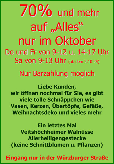 70 Prozent Oktober 2025